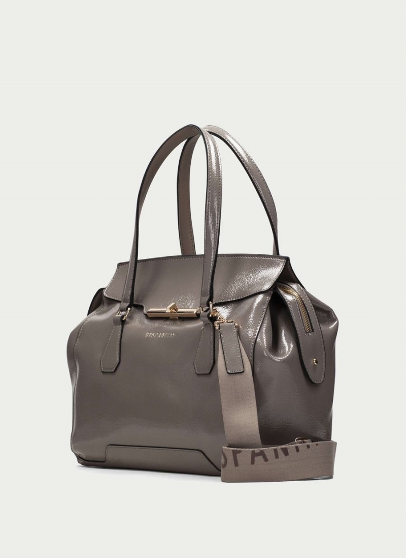 Hispanitas Tote Tassen Dames Grijs Bruin | FPQ7942PJ